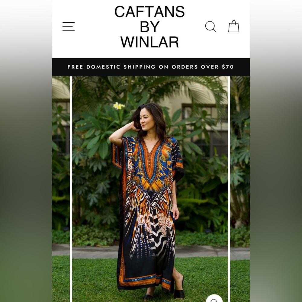 Fiona long  Kaftan Dress